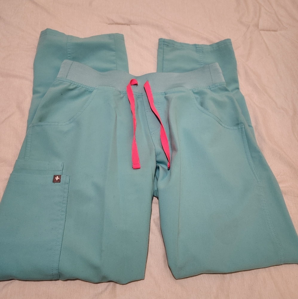 Figs Limited Edition, Neon Blue Scrub Pants,  Kade Style, S